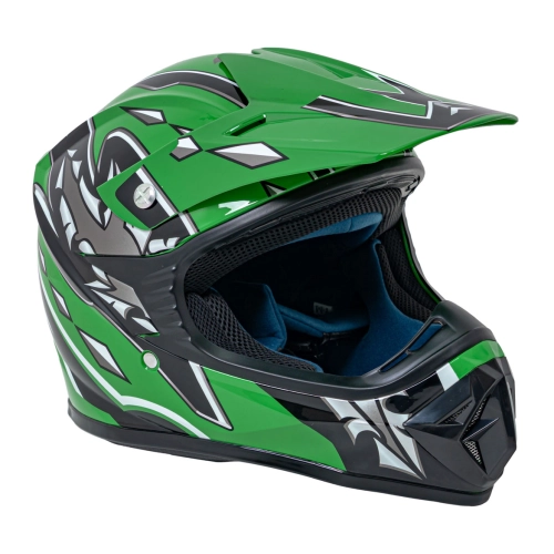 Kask Motocyklowy dla dzieci Enduro Zielony M
